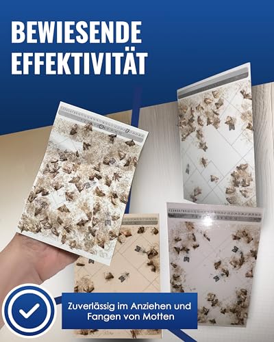 PIC Lebensmittelmotten Falle - 12 Lebensmittelmottenfallen - Mottenfalle mit Pheromon für ideale Wirkung - Mottenfalle Lebensmittel - Effektive Klebefallen zur Befallsermittlung von Lebensmittelmotten