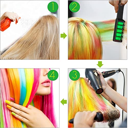BATTOP 10PCS Haarkreide Kamm temporäre helle Haarfarbe Creme Geschenke für mädchen für Kinder 4 5 6 7 8 9 11+ Jahren