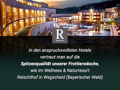 ZOLLNER 2er Set Saunatücher in 70x180 cm - langlebige Badetücher in grau - mit praktischem Aufhänger - Zeitloses Waffelmuster - waschbar bis 95°C - Baumwolle - Hotelqualität