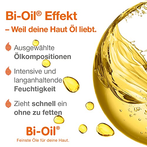 Bi-Oil Hautpflege-Öl | Spezielles Hautpflegeprodukt | Hilft bei Dehnungsstreifen und Narben | Hilft bei trockener Haut und bei ungleichmäßiger Hauttönung | 125 ml