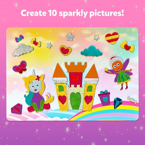Skillmatics Art & Craft Activity - Foil Fun Unicorns & Princesses, No Mess Art for Kids, Craft Kits, DIY Creative Activity, Gifts for Girls & Boys Ages 4, 5, 6, 7, 8, 9, Travel Toys