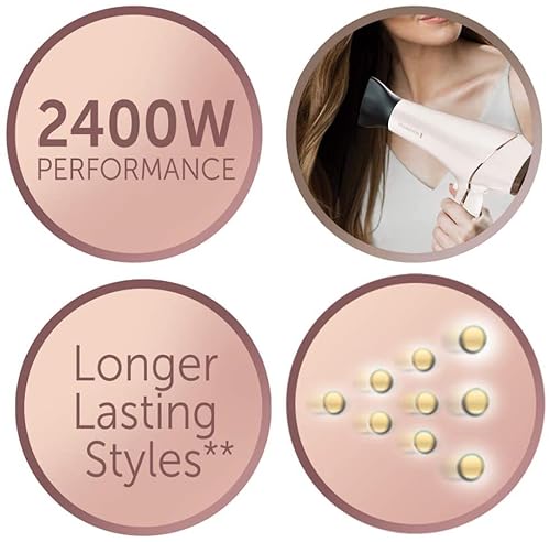 Remington Haartrockner Profi Ionen PROluxe (2400W, 150km/h, 3 Stylingaufsätze, OPTIheat-Technologie für lang anhaltende Styling-Ergebnisse, Ionenpflege - Anti Frizz, langlebiger AC-Motor) AC9140