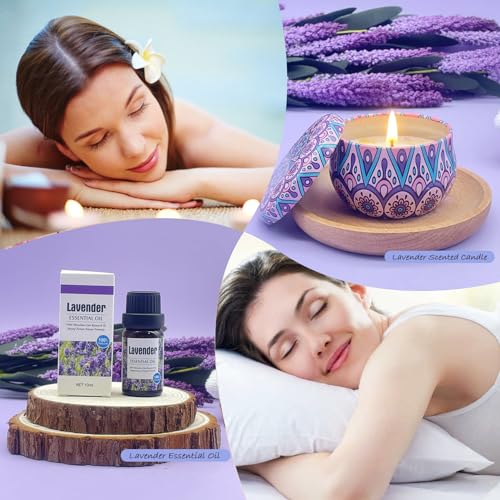 Bath Set Pamper Gifts For Women, Get Well Soon Gift For Her, Lavender Skin Care Gifts Ideas For Mum, Best Friend, Sister, Relaxation SPA Ladies Self Care Hampers, Female Anniversary Birthday Presents