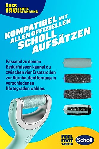 Scholl Velvet Smooth elektrischer Hornhautentferner Pro – Zur Hornhaut Entfernung auf nassen und trockenen Füßen – Wiederaufladbar – 1 Gerät + Ladestation , (1er Pack)