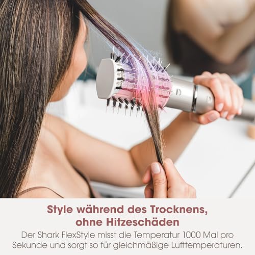 Shark FlexStyle Luftstyler & Haartrockner mit Auto-Wrap-Lockenaufsatz, keine extreme Hitze. Mehr Geschmeidigkeit und Glanz.
