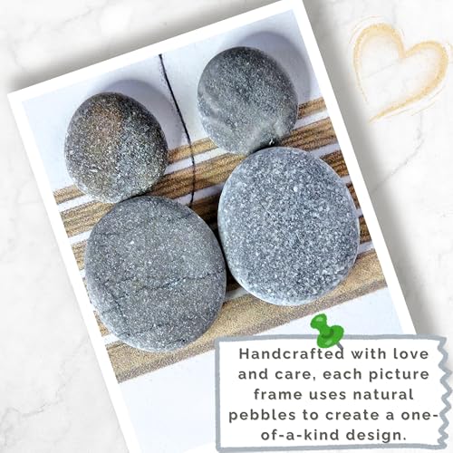 Personalised Ruby (40th) Wedding Anniversary Picture Frame, Handmade Pebble Art Gift, Unique and Meaningful 40th Anniversary Gift for Couple, Ruby Wedding Anniversary Keepsake