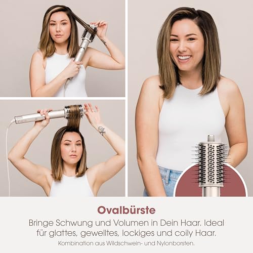 Shark FlexStyle Luftstyler & Haartrockner mit Auto-Wrap-Lockenaufsatz, keine extreme Hitze. Mehr Geschmeidigkeit und Glanz.