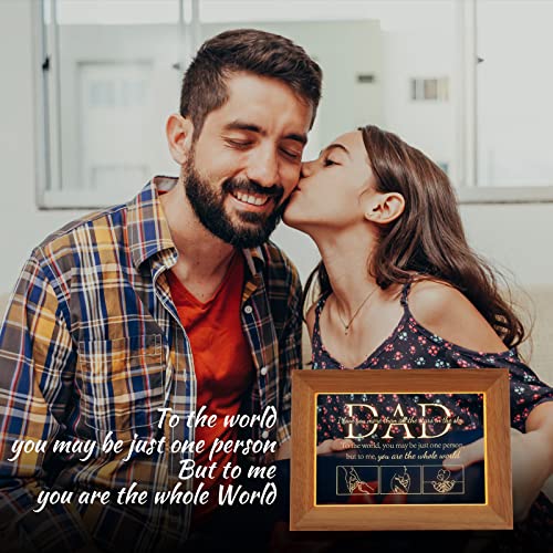 PRSTENLY Dad Birthday Gifts from Daughter Son, Dad Father's Day Christmas Gifts for Men Night Light Frame with Grateful Sayings Gifts for Daddy Dad Gifts for Birthday Fathers Day Presents