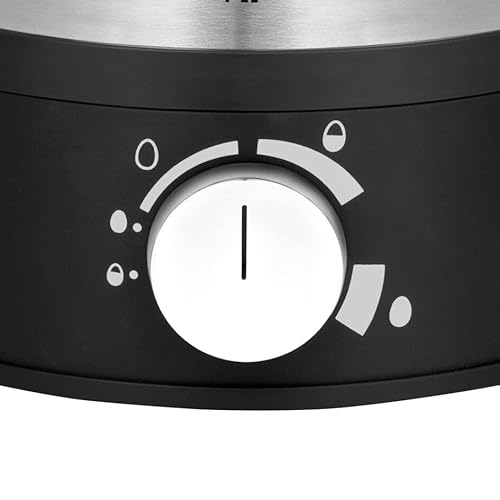 WMF Stelio Eierkocher Edelstahl, Eierkocher 1 Ei -7 Eier, 380 Watt, punktgenaues Zubereiten dank Härtegradeinstellung, Fortkochstufe, Messbecher mit Eipick