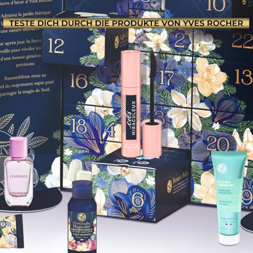 Yves Rocher Kosmetik & Beauty Adventskalender | Geschenk mit 24 Überraschungen: Gesichtspflege, Make-Up, Körperpflege, Haarpflege und Parfüm | Adventskalender für Frauen (Advent Winter Garden)