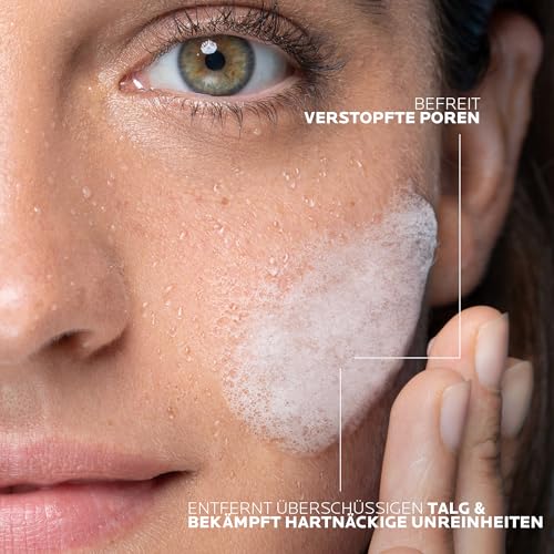 La Roche Posay Mikro-Peeling Reinigungsgel, Für Gesicht und Körper, Für unreine, fettige Haut, Sanft exfolierend, Mit LHA, Salicylsäure, Glycerin und Zink, 400 ml