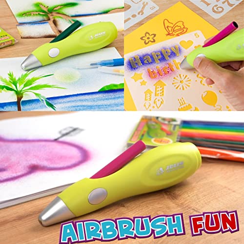 Jolly Airbrush Fun | Farben sprühen für Kinder | Ungiftig (Airbrush), 20-teiliges Set, grün