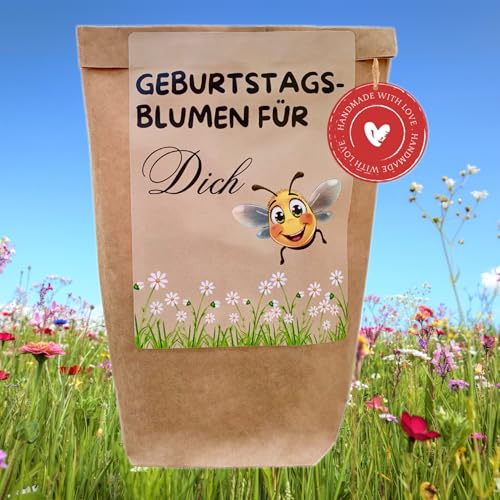 Geschenk zum Geburtstag, Geburtstagsblumen Pflanzset, Wundertüte Geschenktüte, Geburtstagsgeschenk für Frauen, Blumensamen zum Selbstpflanzen