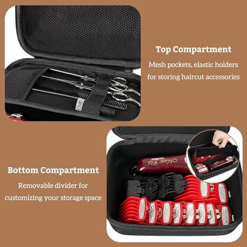 ProCase Tragetasche für Haarschneider Friseurtasche, Friseur Werkzeugtasche Trimmer Organizer Tasche für Haarschneider, Schere, Trimmer, Aufbewahrungsbox für Friseur zubehör Friseurbedarf -Schwarz