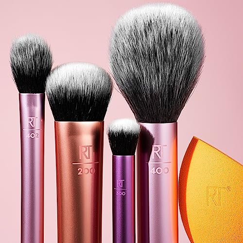 Real Techniques Everyday Essentials + Make-up-Schwamm-Set, Make-up-Pinsel und Make-up-Mixer-Schwamm, für Foundation, Rouge, Bronzer, Lidschatten und Puder, 5-teiliges Set - Image 15
