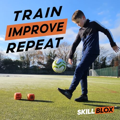 SKILL BLOX Football Keepy Up Training Dice (2 pcs) - Football Gifts for Boys and Girls - Soccer Skills. (SKILLBLOX KEEPY UP DICE)
