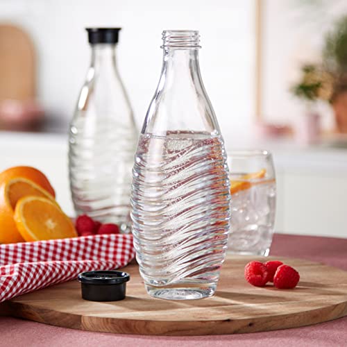 SodaStream 0,7L CRYSTAL Glaskaraffe | Spülmaschinenfest | Kompatibel mit Crystal & Penguin | elegantes Design | 2er-Pack, Glas