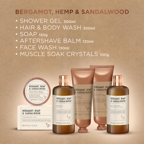 Baylis & Harding Bergamot, Hemp & Sandalwood Ultimate Wash Kit Gift Set - Vegan Friendly (Pack of 1)