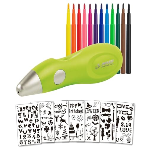 Jolly Airbrush Fun | Farben sprühen für Kinder | Ungiftig (Airbrush), 20-teiliges Set, grün