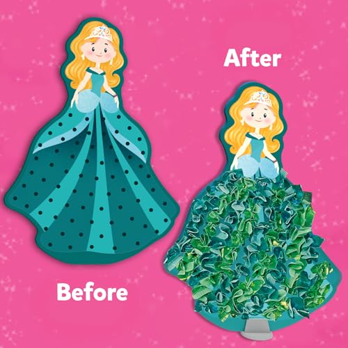 Skillmatics Poke-in Art - Magical Princesses, Mess-Free Fun for Kids, DIY Craft Kits, Creative Activity, Gifts for Girls & Boys Ages 4, 5, 6, 7, 8, 9