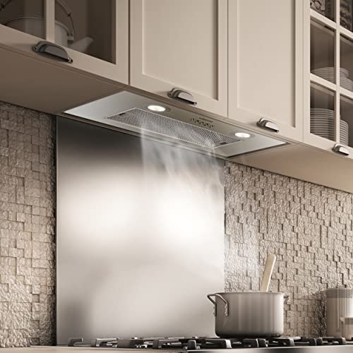CIARRA Integrated Cooker Hood 52cm CBCS5913A Stainless Steel Built in Extractor Hood LED Light 3 Speeds Undercabinet Extractor Fan