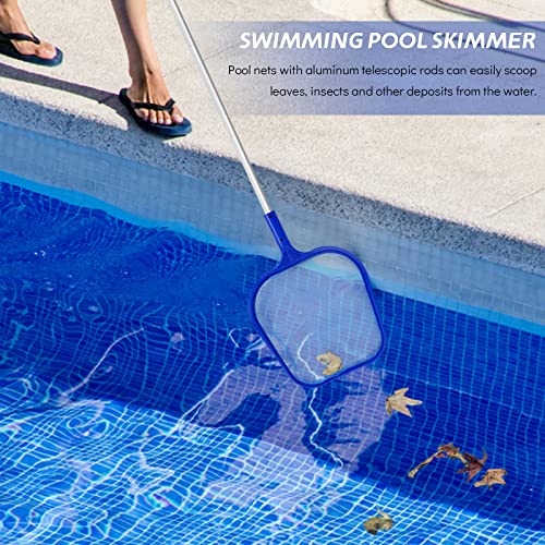 Jsdoin Kescher Pool, 120 cm lang-Teichkescher mit Teleskopstange,Feinmaschig - Für Teich, Algen & Bestway Pool,Algenkescher Nylon-Netz