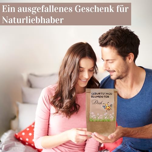 Geschenk zum Geburtstag, Geburtstagsblumen Pflanzset, Wundertüte Geschenktüte, Geburtstagsgeschenk für Frauen, Blumensamen zum Selbstpflanzen