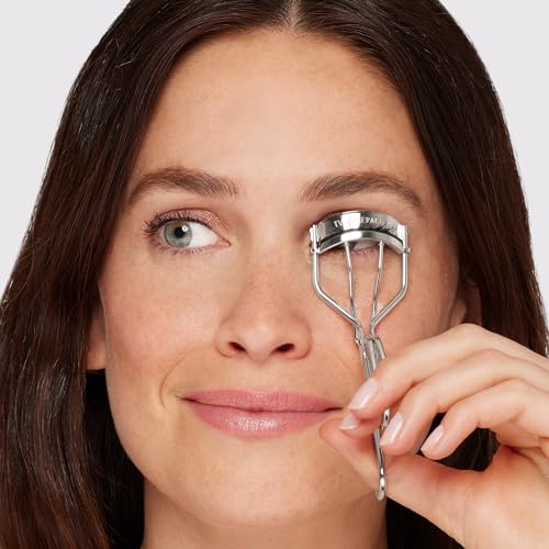 TWEEZERMAN Classic Wimpernzange (Inklusive 3 Ersatzpads, Rostfreier Edelstahl), Silber