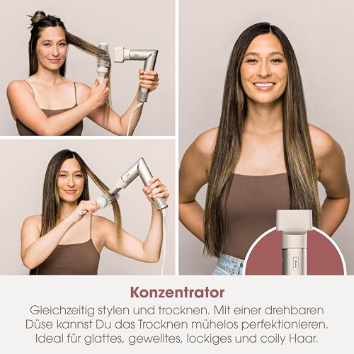 Shark FlexStyle Luftstyler & Haartrockner mit Auto-Wrap-Lockenaufsatz, keine extreme Hitze. Mehr Geschmeidigkeit und Glanz.