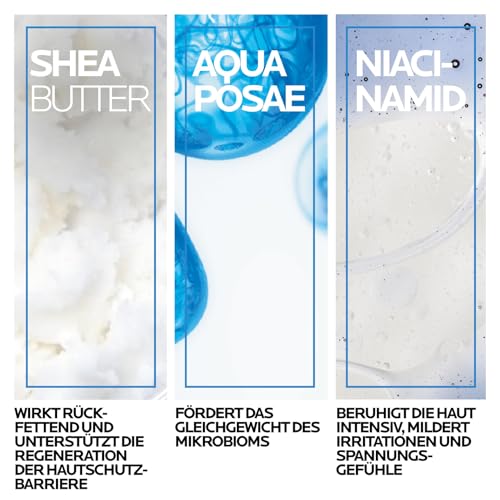 La Roche Posay Bodylotion für trockene, zu Neurodermitis neigende Haut, Stärkt Mikrobiom, Mildert Juckreiz, Mit Niacinamid und Sheabutter, Lipicar Baume AP + M, 400 ml