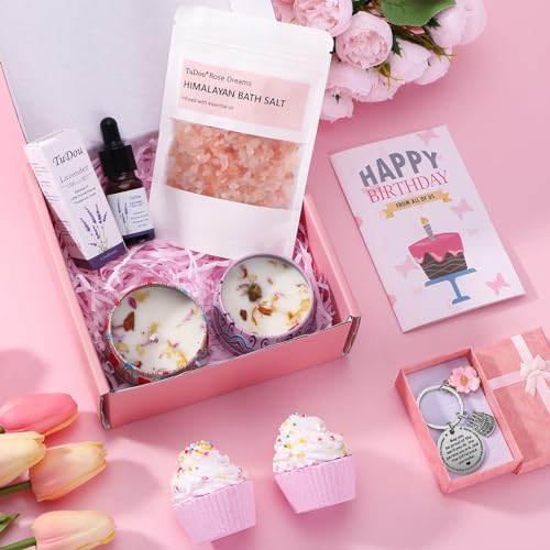 Birthday Pamper Gifts for Women, Happy Birthday Hampers Relaxation Self Care Package for Her, Birthday Presents Gift box for Women Best Friends Mum Sister Auntie Wife, Ladies Birthday Box Gift Ideas