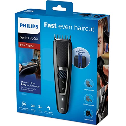 Philips Hair Clipper Series 7000 Haarschneider mit Trim-n-Flow-Technologie (Modell HC7650/15)