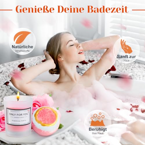 Geschenke für Frauen, Geburtstagsgeschenk für Frauen, Geschenk Tasse zum Muttertag, Weihnachten, Beste Freundin, 340ml Rosa Keramiktasse im Geschenkset