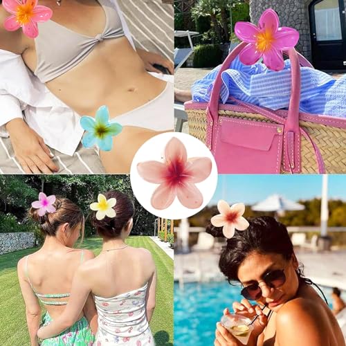 YeahBoom 8 Stück Blumen Haarspangen,Haarspangen Damen,Haarklammern für Frauen,Blumen-Haarspangen Haarkrallen Haarschmuck,Dekorative Haarschmuck,Haarspiralen Clip,Rutschfeste Kunststoff Haarspangen