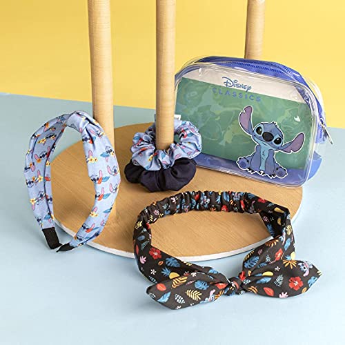 CERDÁ LIFE'S LITTLE MOMENTS - Neceser Transparente Con Accesorios para EL Pelo de Stitch - Licencia Oficial Disney, Multicolor