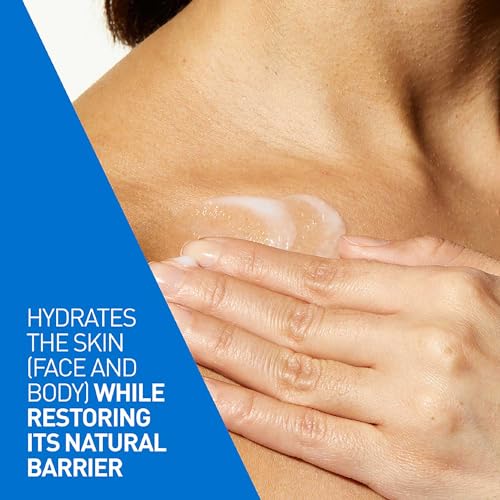 CeraVe Körperlotion mit Pumpspender, Für trockene bis sehr trockene Haut, Feuchtigkeitscreme Hyaluron und 3 essenziellen Ceramiden, Geeignet bei Neurodermitis, 236 ml