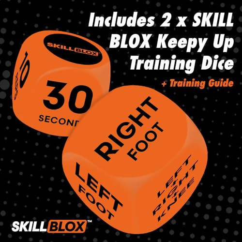 SKILL BLOX Football Keepy Up Training Dice (2 pcs) - Football Gifts for Boys and Girls - Soccer Skills. (SKILLBLOX KEEPY UP DICE)