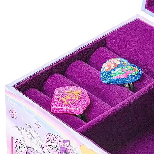 CRAZE, EINHORN Schmuckkästchen Kinder mit Spieluhr , Schmuckschatulle Mädchen mit drehendem Einhorn & Spiegel