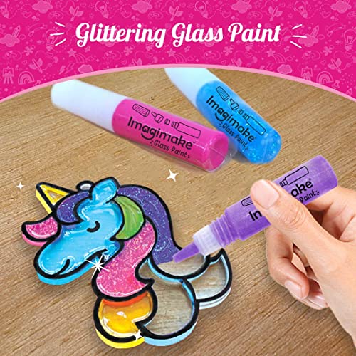 Imagimake Window Art Princess | Unicorn & Mermaid Suncatcher Kit | 16-Piece Glass Painting Set | Craft Kits for Kids 5-12 | Girls Birthday Presents | Birthday Gift for 5 Year Old Girls