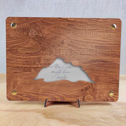 Hochzeitsgeschenk - XL Geldgeschenk aus Holz inkl. Ständer | Flitterwochen - Hochzeitstag, Hochzeitskarte Holz, Hochzeitsgeschenke Für Brautpaar, Hochzeitskarten Glückwunschkarten, Hochzeitskarten