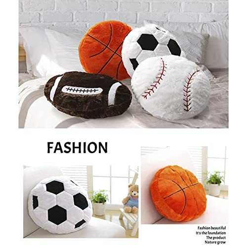 Plüsch Football, 45 * 45cm Flauschige Fußball Sitzkissen, weiche Sport Ball interaktive Fußball kreative Zimmer Dekorationen Geburtstag Party Geschenk für Kinder und Fußballliebhaber