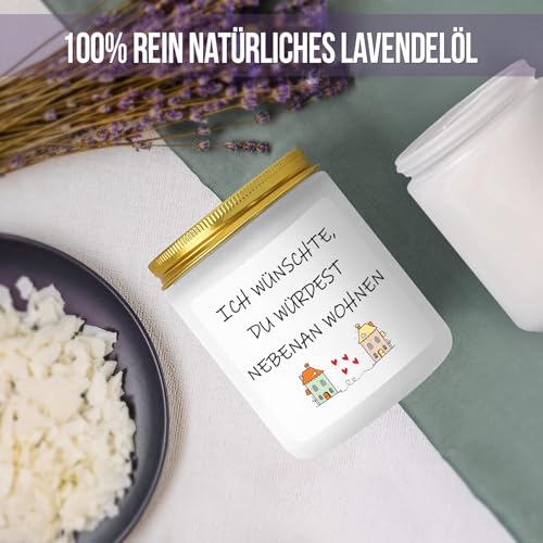 LUXHOMY Geschenk Freundin, Geschenke für Frauen, Kerzen Geschenk für Frau Freundin Mama Oma Schwester, Valentinstagsgeschenk für Frau, Geburtstagsgeschenk für Sie - Lavendel Duftkerze (200g)