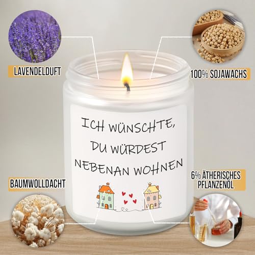 LUXHOMY Geschenk Freundin, Geschenke für Frauen, Kerzen Geschenk für Frau Freundin Mama Oma Schwester, Valentinstagsgeschenk für Frau, Geburtstagsgeschenk für Sie - Lavendel Duftkerze (200g)