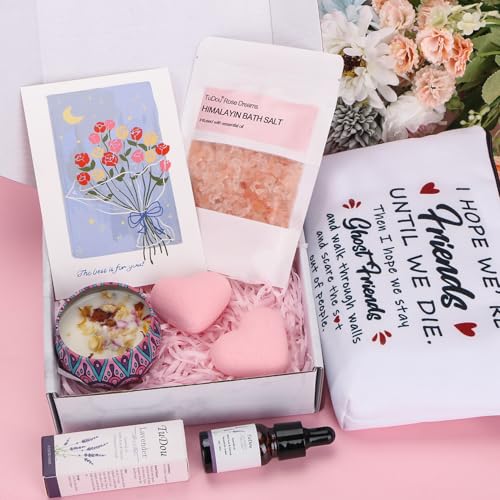 Friendship Gifts for Women, Birthday Pamper Gift for Women Best Friend, Personalised Friendgifts Self Care Package Birthday Hampers for Her, Relaxation Spa Bath Set Gift Ideas for Her Best Friend
