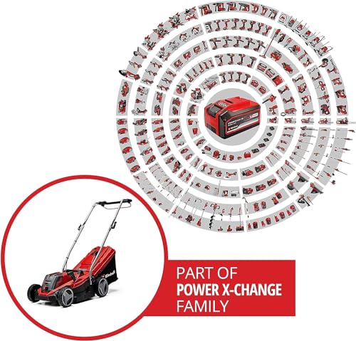 Einhell Akku-Rasenmäher GE-CM 18/33 Li Kit Power X-Change (18 V, 33 cm Schnittbreite, bis 200 m², Brushless, 30L Fangkorb, 25-65 mm Schnitthöhe, inkl. 4,0 Ah Akku + Ladegerät)