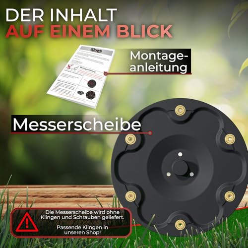 6er Messerscheibe kompatibel mit Segway Navimow Mähroboter i105E, i108E & i110n - Premium Mähteller aus glasfaserverstärktem Kunststoff für 6 Klingen