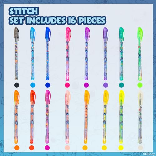 16-teiliges set mit Glitzerstiften zum Bemalen des Körpers in glitzernden und leuchtenden Farben von Townley Girl, für Kinder ab 3 Jahren (Stitch)