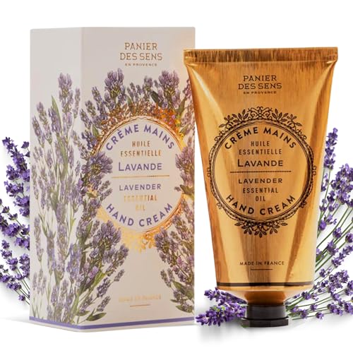 Panier des Sens - Feuchtigkeitshandcreme Trockene 75ml – Lavendelhandlotion, Feuchtigkeitscreme, Handmaske - Shea Butter & Olivenöl - 97% naturliche Inhaltsstoffe