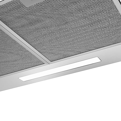 CIARRA Cooker Hoods 60cm CBCS6201 Stainless Steel Chimney vent Hood 600mm with Carbon Filters Recirculating Ducting Wall Mounted Kitchen Ventilation Extractor Fan