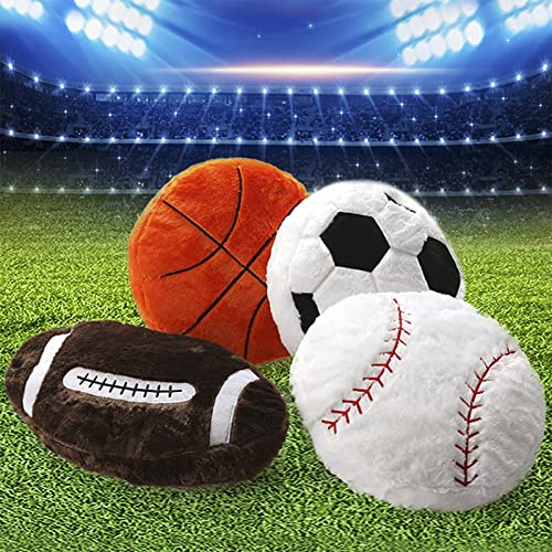 Plüsch Football, 45 * 45cm Flauschige Fußball Sitzkissen, weiche Sport Ball interaktive Fußball kreative Zimmer Dekorationen Geburtstag Party Geschenk für Kinder und Fußballliebhaber